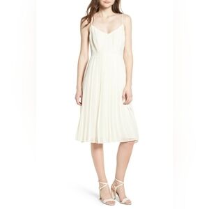 NEW - Cupcakes & Cashmere Ivory Pleated Midi Dress